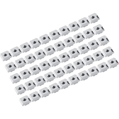 Écrou coulissant en acier au carbone nickelé pour accessoires de profilés en aluminium (EU30 M6) (1/5)