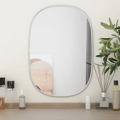 Miroir mural,Miroir Entrée Maison Salle de Bain,Miroir Décoratif Argenté 50x35 cm CVW50913 (1/5)