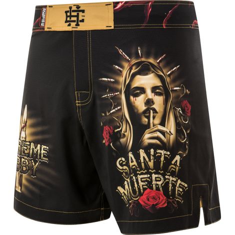 Herren-Sportshorts Santa Muerte S schwarz
