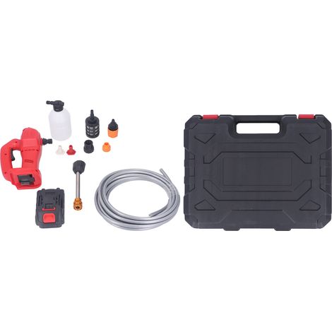 Hidrolimpiadora inalámbrica, 350 PSI, alcance de 9 m, 60 W, portátil, funciona con batería, enchufe europeo de 100-240 V. (1/5)