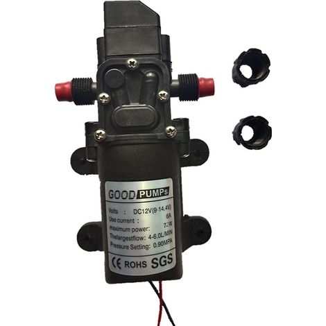 Pompe à eau auto-amorçante 12 V, pompe à membrane, adaptée aux caravanes, camping-cars et bateaux. (1/5)