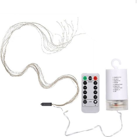 Guirlande Lumineuse LED - 200 Ampoules - 8 Modes - Étanche IP44 - Pour Intérieur Extérieur - Branche Souple en Cuivre - Alimentation sur Piles AA (1/5)