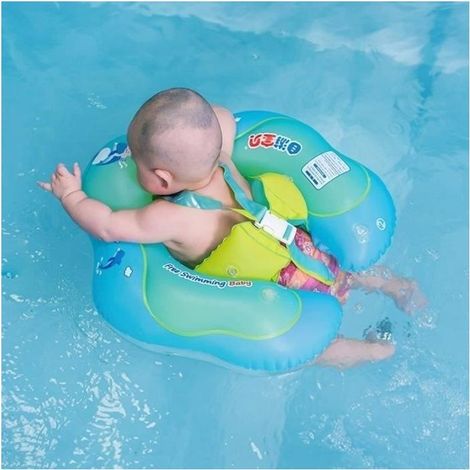 Fender baby flottante inflatable for pool  PVC 0,25mm  Comfortable with dossier  For children up to 6 years  Color blue (1/4)