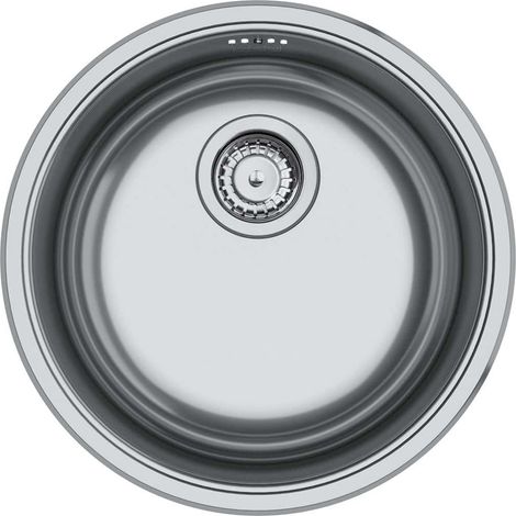 Evier Franke Rotondo ROX110-38 - Inox Lisse - Vidage : Manuel (1/2)