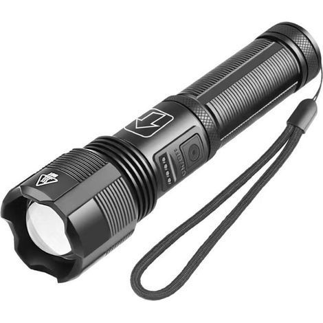 Super powerful rechargeable LED flashlight, 1000 lumens, 5 lighting modes (1/4)
