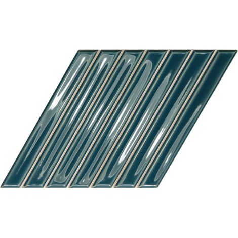 Carrelage mural faience effet graphique SPIKE - Spike B Peacock - brillant - - boîte de 0.29 m2 - Gioia Materia