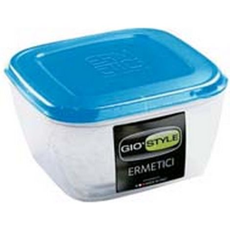 3PZ CONTENITORI ERMETICI QUADRATI PER ALIMENTI IN PLASTICA - lt.4,00 - cm.23x23