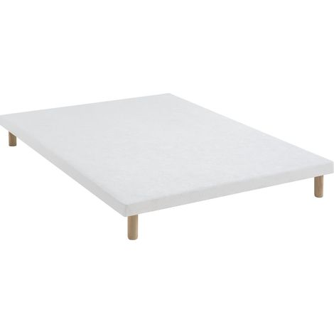 Sommier extra-plat tapissier blanc 7 cm Étoile - SOMEO 140x190