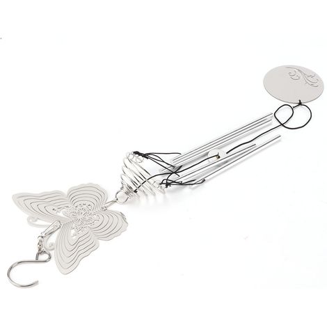 Carillon commémoratif en métal durable pour intérieur et extérieur, style tendance, pendentif décoratif à roulement à billes, papillons (1/5)