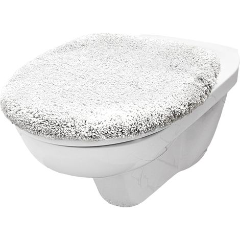 1 Ensemble housse abattant, tapis WC, polyester doux, latex antidérapant, lavable 30°C, salle de bain (1/4)
