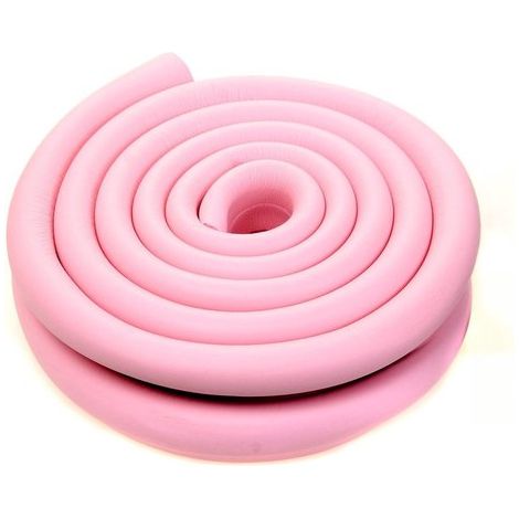 Rouleau de protection de bord de table en verre en mousse antichoc de 4 m, sécurité bébé, protection des bords, bande anti-collision pour table, 2 x 2 m, rose (1/5)