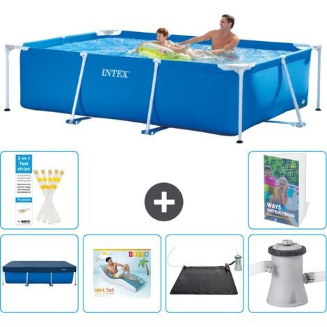 Intex Piscina con estructura Rectangular - 260x160x65 cm - 7-piezas  S45