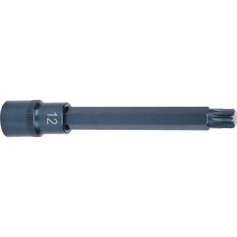Embout de douille 12 pans en acier allié S2, outil de clé rapide pneumatique/électrique antirouille 140x12 (1/5)
