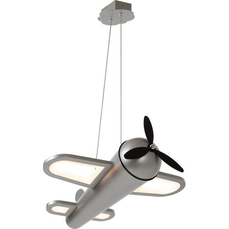 Lampe suspendue pour la chambre des enfants Fokker Gris métallique d’avion - 77490/26/15 (1/2)