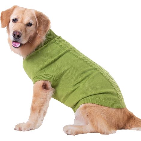 1 Pull pour chien col roulé, maille acrylique chaude, élastique et facile à enfiler, adapté aux chiens de 9-14 kg (1/5)