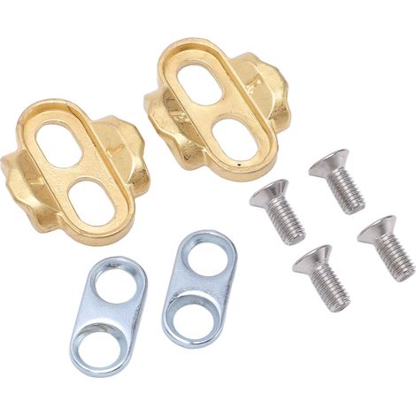 1 paire de cales de pédales de vélo en cuivre, plaque de verrouillage pour pédales de vélo, accessoires améliorés pour vélo (1/5)