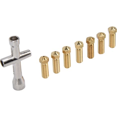 Messing-3D-Druckdüsen-Set, Extruder, Zubehör, Größen 0,2 bis 1,2 mm, 7-teilig. (1/5)
