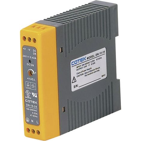 Cotek DN 10-24 Hutschienen-Netzteil (DIN-Rail) 24 V/DC 0.42 A 10 W Anzahl Ausgänge:1 x Inhalt 1 St