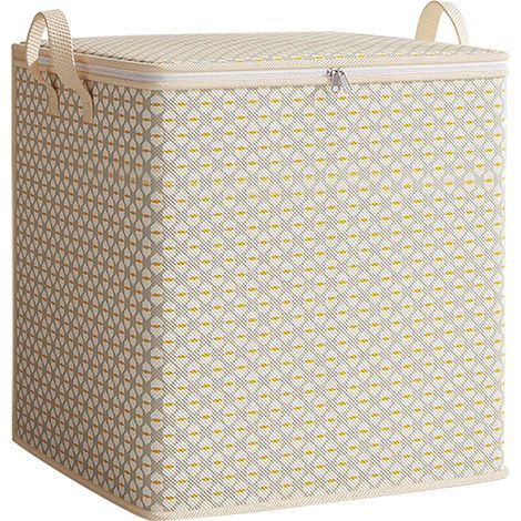 Sac De Rangement En Tissu Non Tissé Avec Fermeture Éclair - 30 L 110 L 150 L 220 L - Pour Vêtements Literie Couettes - Pliable Avec Poignées - 1 Pièce (1/4)