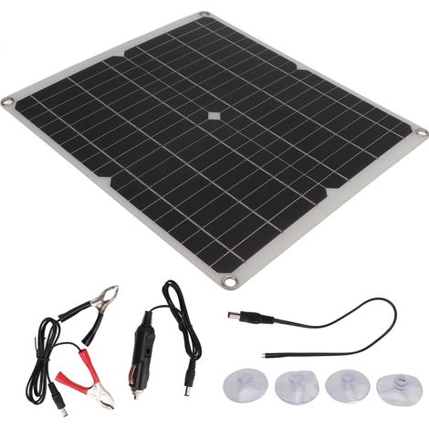 Kit de panneau solaire monocristallin pliable USB 25W, portable et pliable, pour téléphones portables et ordinateurs portables.