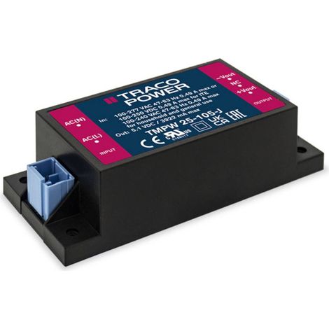 TracoPower TMPW 25-105-J Alimentatore a commutazione. 5.1 V/DC 3.92 A 25 W