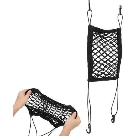 Filet élastique double couche pour voitures et SUV avec sac de rangement, idéal pour enfants