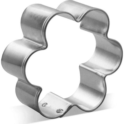 Lot de 3 Emporte-pièce, Acier inoxydable, Forme fleur, 4cm 5,5cm 6,5cm, Pâtisserie maison (1/5)