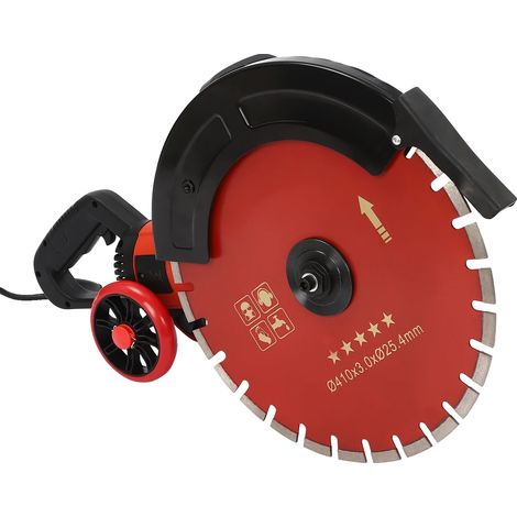 Scie à béton électrique, moteur de 4000W, profondeur de coupe profonde, Rouge, UE (1/2)