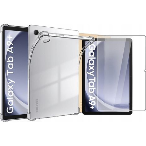 Custodia per Samsung Galaxy Tab A9+ PLUS SM-X210, cover + vetro temperato (1/5)