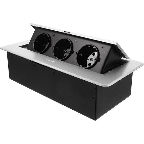 Boîtier de connexion multimédia escamotable et amorti pour salles de conférence (1/5)