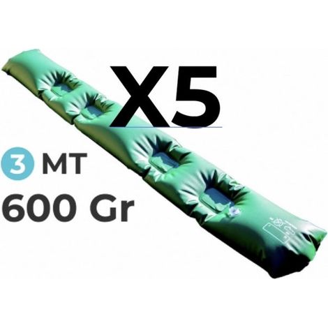 5 Tubolari Salsicciotti in PVC Rinforzato AntiVento AntiRibaltamento per Telo di Copertura Invernale per Piscina - MT. 3 da 600 Gr / Mq - 6 TermoSaldature - MADE IN ITALY (1/5)