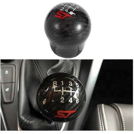 Pomello del cambio Speed Car Racing ST in fibra di carbonio, compatibile con Focus ST e Fiesta ST. (1/5)