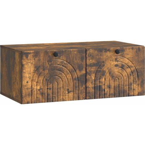 Wall-Mounted TV Cabinet Smoked Oak 78.5 x 41 x 30 cm vidaXL (1/5)