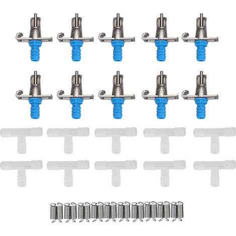 10 Pièces Abreuvoir à Tétine pour Lapins, Outil de Boisson à Double Suspension avec Ressorts (1/5)