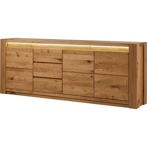 Sideboard Wildeiche 223x40x85 braun geölt KENT 331