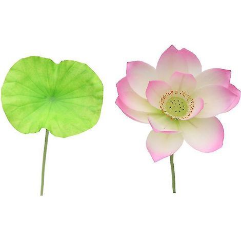 Set mit 2 künstlichen Deko-Lotusblumen (1/3)