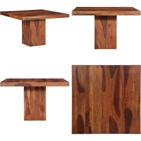 Table à manger 120x120x77 cm bois d'acacia massif - Table extérieure bois acacia - Table de cuisine bois acacia