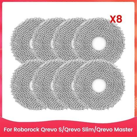 Lot de 8 lingettes de rechange pour aspirateur robot Roborock Qrevo S, Qrevo Slim et Qrevo Master. (1/5)