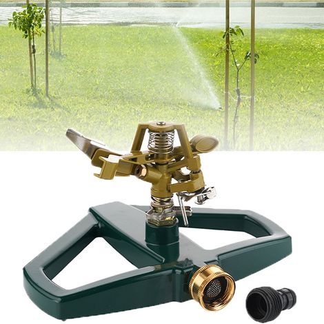 360-Grad-Dreh-Rasensprenger, automatischer Gartensprenger mit einstellbarer Reichweite über eine große Fläche (1/5)