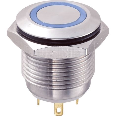 TRU COMPONENTS 701855 GQ16F-10E/J/B/12V Vandalismusgeschützter Drucktaster 48 V/DC 2 A 1 x Aus/(Ein)