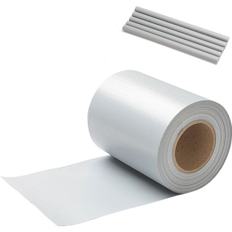 SWANEW Strisce privacy, PVC, strisce paravento, tappeto a doppia asta 50m grigio chiaro (1/5)