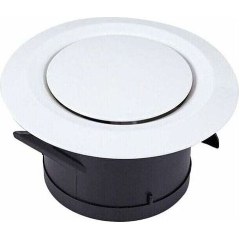 Bouche VMC Ø100 mm – Grille de ventilation ronde orientable en ABS – Pour extraction et insufflation d'air – Installation facile sans outils (1/5)