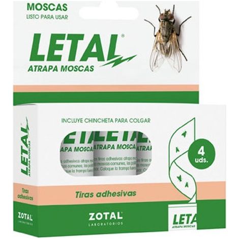 Tiras Adhesivas Atrapamoscas Letal 4 uds