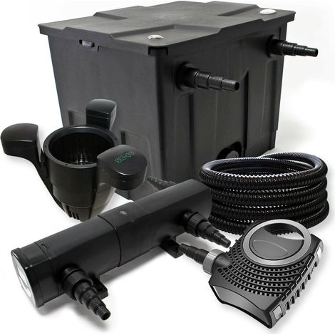 Kit de filtration biologique uvc 24w bassin 12000 L max + tuyau et skimmer