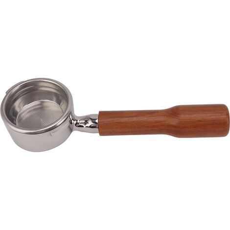 Bodenloser 58-mm-Siebträger, 2 Zinken, Massivholzgriff, für GAGGIA, BABY, CLASSIC C1, Red und Acid Branch (1/5)