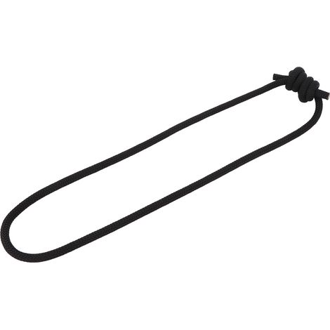 Kletterseil, 1,2 Meter lang, 6 Millimeter Durchmesser, 12 kN, schwarzes Outdoor-Zubehörseil/Mehrzweckseil. (1/4)