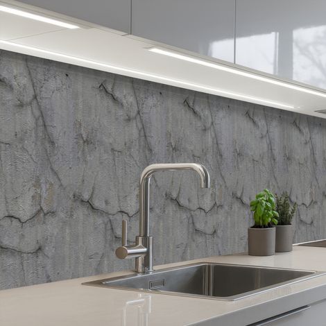 Kitchen Splashback Old - Concrete - Wall 450x60 cm