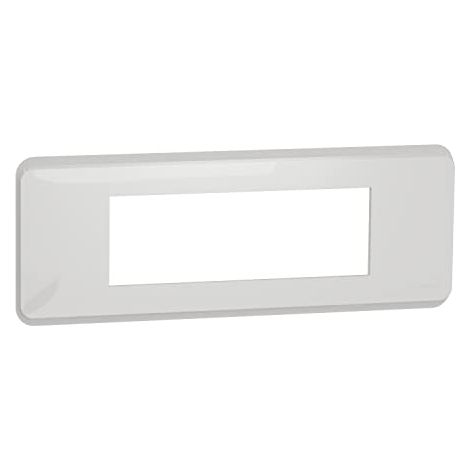 Plaque de finition blanc largeur 6M / 3 postes pour appareillage mural UNICA PRO NU411618