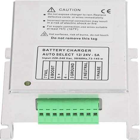 Chargeur de batterie pour groupe électrogène diesel 5A, pièce n° 12, 24 V CC, commutation automatique de tension 220-240 V CA (1/5)