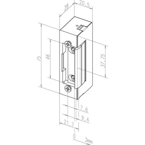 Ouverture de porte électrique 17 12 V DC 100%ED Stand.DIN L/R avec FaFix